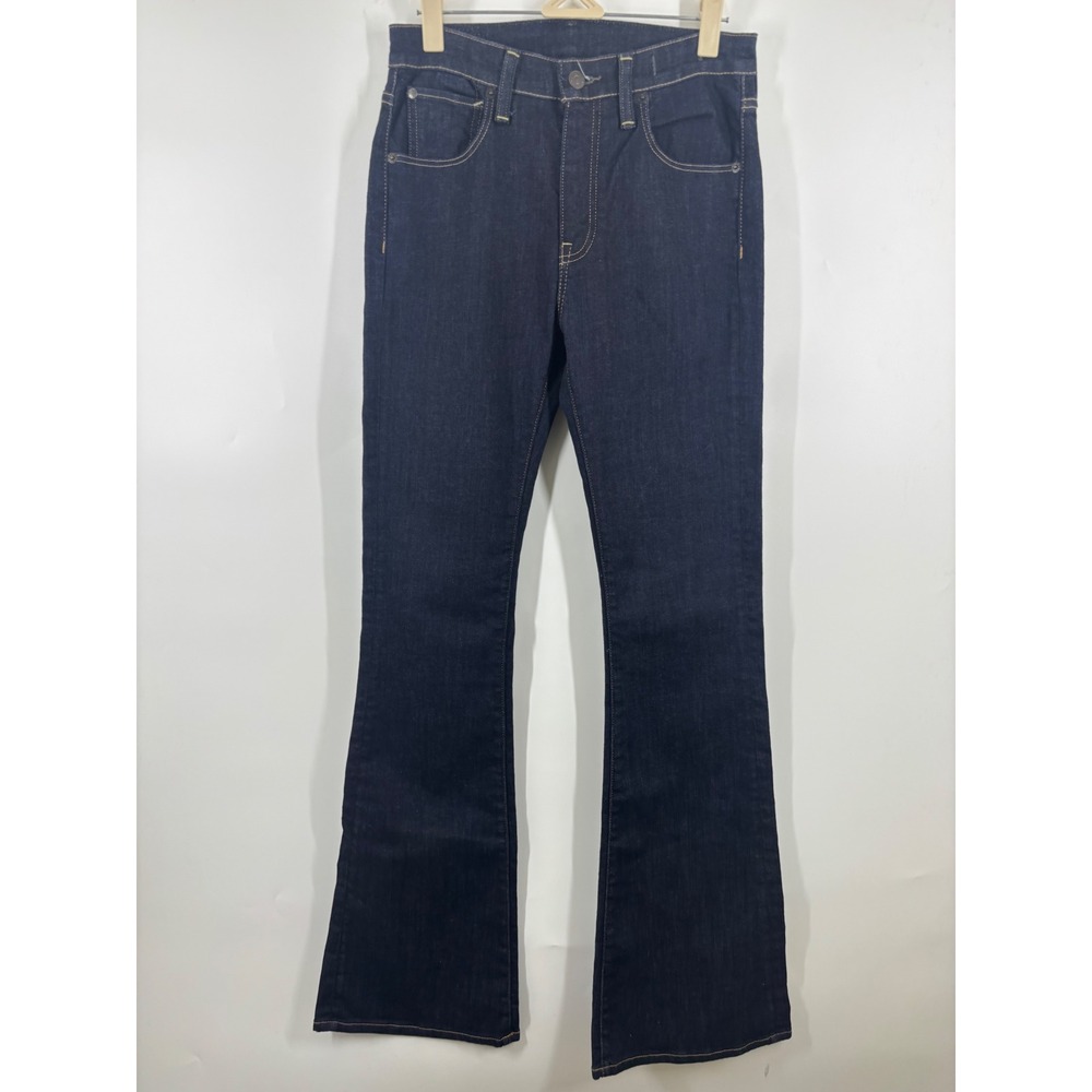 Denim & Supply Ralph Lauren Sample High Rise Flare Jeans Dark Wash Indigo 27